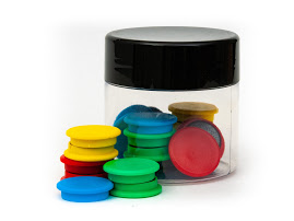 Magnesy do tablic kolorowe 20 mm mix 20 sztuk Wielkor