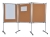Ścianka moderacyjna dwustronna korkowa 3-modułowa 90x120 cm Wielkor