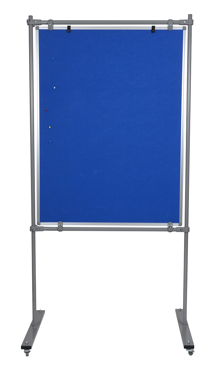 Tablica moderacyjna tekstylna niebieska 90x120